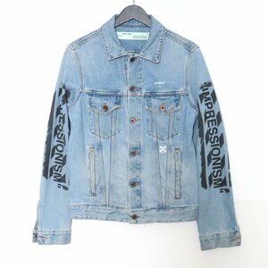 OFF-WHITE 19SS IMPRESSIONISM SLIM DENIM JACKET デニムジャケット インディゴ Sサイズ OMYE005R19386015 オフホワイト