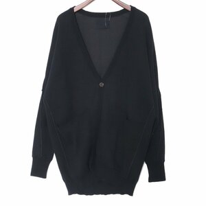 DEVOA 23SS Cardigan Cotton サイズ3 ブラック KTS-CMH デヴォア カーディガン