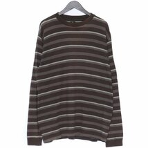 BACK CHANNEL BORDER L/S TEE 長袖Tシャツ サイズXL グレー系 バックチャンネル ボーダー カットソー_画像1