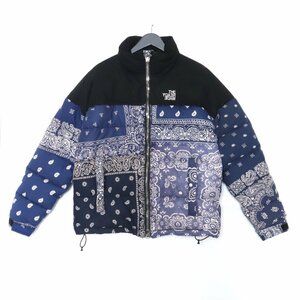 READY MADE BANDANA DOWN JACKET ペイズリー柄 バンダナ ダウンジャケット ブルー ブラック サイズ0 RE-CO-NV-00-00-108 レディーメイド