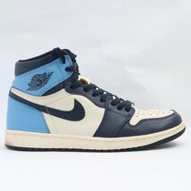 27.5cm NIKE AIR JORDAN 1 RETRO HIGH OG OBSIDIAN ブルー 555088-140 ナイキ エアジョーダンワン ハイ オブシディアン スニーカー_画像2