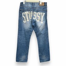 STUSSY ROUGH&RUGGED DENIM バックロゴ ジーンズ デニムパンツ サイズ32 インディゴ ステューシー ラフアンドラゲッド_画像2