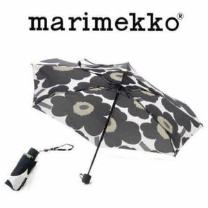 【マリメッコmarimekko／新品】UNIKKO MINI MANUAALI UMBRELLA ウニッコ／折りたたみ傘 アンブレラ／ 38654 030／BLACK/WHITE／MR002206