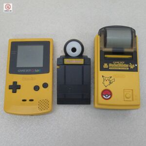 GB/GBC ゲームボーイ カラー/ポケットプリンター/カメラ CGB-001/MGB-006/007 Nintendo 任天堂 ピカチュウ イエロー ジャンク【10