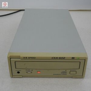 PC-9800 SCSI-2対応 4倍速CD-ROM ドライブユニット CXA-602 緑電子 通電OK ジャンク パーツ取りにどうぞ【20