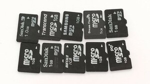 10枚セット microSDカード 1GB マイクロSDカード　used ジャンク扱い　 