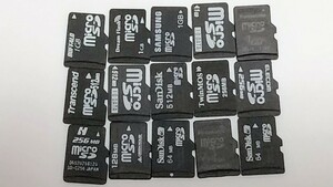 15枚セット microSDカード 1GB〜64MB マイクロSDカード　used ジャンク扱い　 