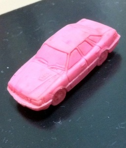 ** car eraser figure Nissan Leopard peach color **