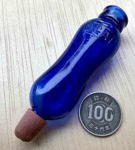 OGAI レトロ 目薬 小瓶 ボトルディギング ガラス瓶 コバルトブルー