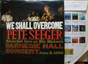 FOLK ペラジャケ 即決LP ピート・シーガー カーネギー・ホール・コンサート PETE SEEGER CARNEGIE HALL