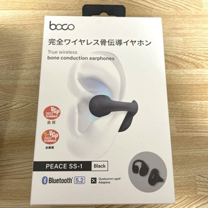 新品　BoCo 完全ワイヤレス 骨伝導イヤホン earsopen PEACE SS-1 PEACESS1BK ブラック