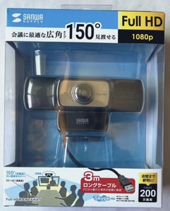 新品　サンワサプライ ワイドレンズ USBウェブカメラ マイク内蔵 ブラック CMS-V53BK SANWA SUPPLY