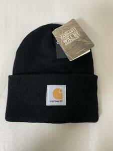 タグ付/Carhartt Acrylic Watch Hat Iカーハート ニット帽/ニットキャップ/BLACK 黒色/帽子/保管品