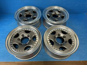 WORK Deerfield ディアフィールド JAPAN 16インチ 16x6.5JJ +30 139.7/6H 中古4本 希少 深リム 3ピース　ハイエースなどに