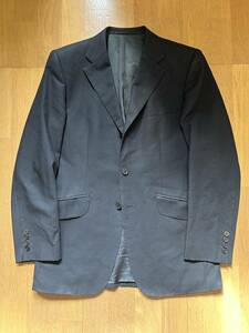 送料無料 ポールスミス テーラードジャケット L 48 ネイビー 濃紺 黒 ウール Paul Smith ビジネス シングルスーツ 3B ブレザー チェック柄