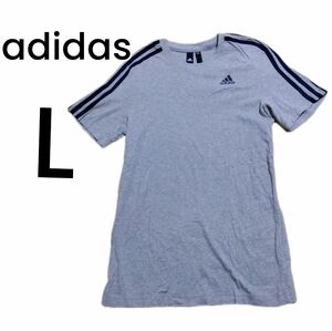 【adidas】グレーTシャツ Lサイズ