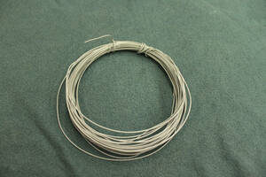 配線材 ビニール被膜線 外径1.1mm径 撚線部0.5mm径 灰色被膜 ELECTRIC WIRE BEST QUALITY 10ｍで500円 未使用新品