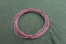 配線材 ビニール被膜線 外径1.1mm径 撚線部0.5mm径 紫色被膜 ELECTRIC WIRE BEST QUALITY 10ｍで500円 未使用新品_画像1