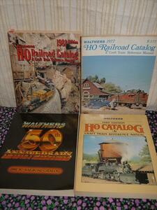 鉄道資料 洋書　４冊　WALTHERS 1982 HoRailroadCatalog 50thAnniversary 他　検鉄道外国車両列車SL蒸気機関車
