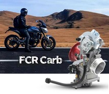 送料無料 汎用 FCRレーシング キャブレター 28φ・33φ・35φ・37φ・39φ・41φ TW225 SR400他150cc～500cc バイク パーツ 口径サイズ選択_画像2