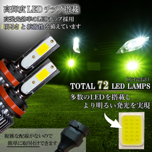 フォレスター SJ系 レヴォーグ VM系 WRX STI CBA-VAB LEDフォグランプ グリーン H8 H11 H16 緑 LED バルブ 後付け_画像2