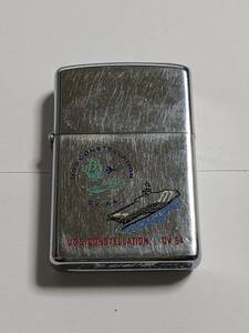 【送料140～】zippo 1977年製 アメリカ海軍 空母 コンステレーション, CV-64 オイルライター ジッポ アンティーク レア物 当時物