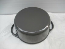 A887　VERMICULAR / バーミキュラ オーブンポットラウンド 18cm 濃いグレー OVEN POT ROUND #18 無水調理 ホーロー 調理器具_画像8