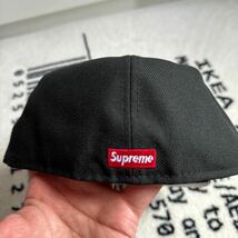 【美中古】Supreme NEW ERA classic script cap ブラック 7 5/8 60.cm シュプリーム ニューエラ_画像3