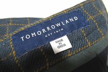 N6395:TOMORROWLAND（トゥモローランド）チェック柄ウールパンツ/緑×山吹色/48：5_画像4