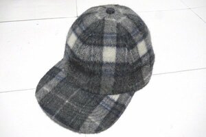 N6403：MAIDEN NOIR(メイデンノアール)WOOL BALL CAP/灰×白×青/ウールベースボールキャップ：5 