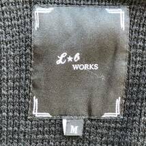 【LB WORKS】リバティーウォーク カーディガン ジャケット セーター ニット ウール混 黒 ブラック メンズ トップス M/1336BB_画像8