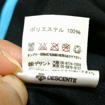 【DESCENTE】デサント 長袖シャツ モックネック ハーフジップ 裏起毛 保温 黒 ブラック トレーニング トップス 紳士 メンズ M/1643ww _画像9