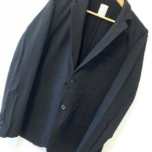 【BACK NUMBER】バックナンバー テーラードジャケット ナイロン 薄手 無地 カジュアル 上着 シンプル 黒 ブラック メンズ XL/1725UUの画像6