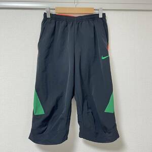 【NIKE】ナイキ ハーフパンツ スポーツウェア スポーツパンツ DRI-FIT 黒系 オレンジ 緑 刺繍 バスケパンツ 運動 ランニング メンズS/811VV