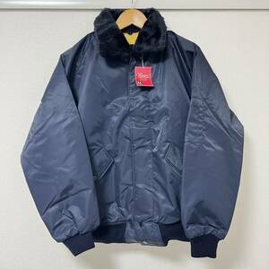 新品タグ付き【Winter Wear】ウィンターウェア ブルゾン フライトジャケット ネイビー ナイロン100% 作業 防寒 Wintercoat メンズLL/812VV