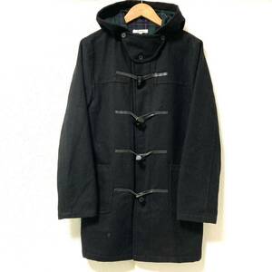 [suggestion]sajeshon duffle coat wool . rayon going to school commuting outer long protection against cold plain black black men's L/2032UU