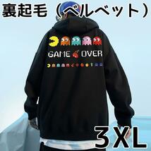 3XL ドット絵 ゲーム ゲームオーバー 裏起毛 ベルベット あったかい 2D_画像1