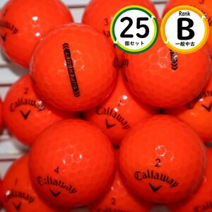 25個 Callaway SUPER SOFT 2021年モデル オレンジカラー Bランク キャロウェイ スーパーソフト 中古 送料無料 ロストボール