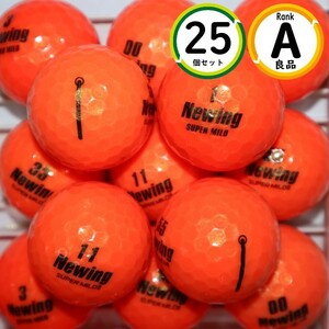 Aランク 25個 ニューイング スーパーマイルド オレンジカラー 良品 ブリヂストン ロストボール NEWING supermild 送料無料