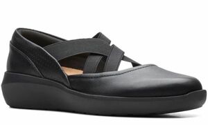  бесплатная доставка Clarks 23.5cm Flat soft кожа me Lee je-n спортивные туфли фартук Loafer черный туфли-лодочки кожа at54