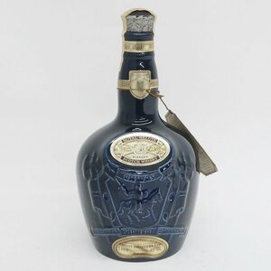 ROYAL SALUTE　ロイヤルサルート ２１年 1000ml 40％　シーバスブラザーズ　スコッチ ウイスキー 陶器ボトル ブルー 青〈M329〉