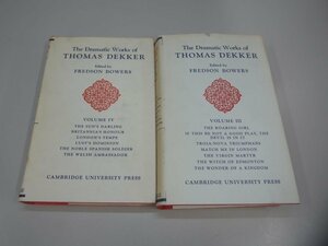 ▼　【洋書不揃い2冊 3.4巻 The dramatic works of Thomas Dekker トマス・デッカー 劇作】151-02307