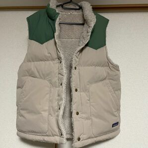 パタゴニア　リバーシブル　ダウンベスト　M グリーン　美品　Patagonia