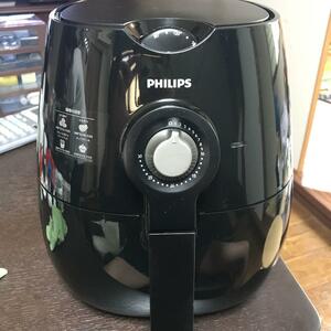 ★一円スタート★【美品】PHILIPS(フィリップス)ノンフライヤー HD9220 ブラック 家庭調理器具ノンオイルフライヤーグリル ロースト 揚げ物