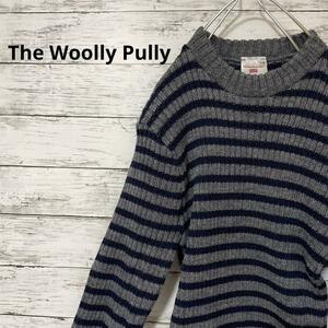 The Woolly Pully コマンドセーター ボーダー柄 エルボーパッチ