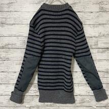 The Woolly Pully コマンドセーター ボーダー柄 エルボーパッチ_画像5