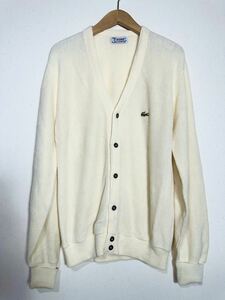 70s vintage IZOD Lacoste Cardigan アイゾッド ラコステ アクリルカーディガン ヴィンテージ 古着 ホワイト