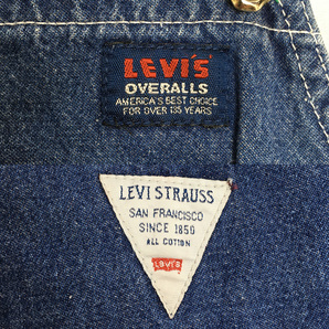 【90s】Levi's リーバイス 855-12 米国製 91年 デニム オーバーオール W32 L34 42TALONジップ 白タブの画像8