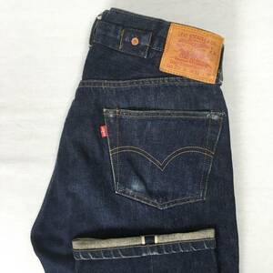 LEVI'S リーバイス 201XX 201-0003 BIG'E' バレンシア工場 刻印555 米国製 98年 デニム W33 L36 隠しリベット シンチバック セルビッチ