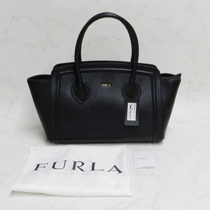 ☆ FURLA ■ フルラ カレッジ トートバッグ レザー F6502 ブラック ハンドバッグ 未使用品！